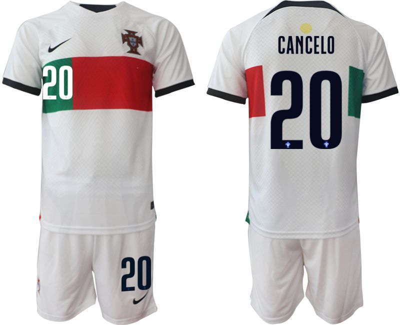 Men 2022 World Cup National Team Portugal away white 20 Soccer Jerseys
